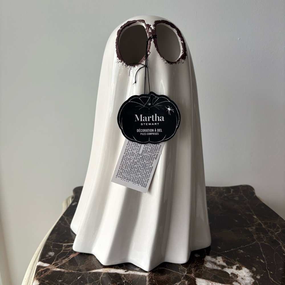 NEW HomeGoods Martha Stewart Ceramic LED Ghost Halloween Decor